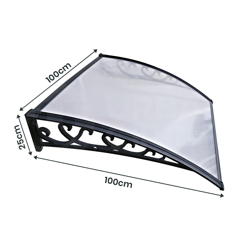 Groverdi Window Door Awning Outdoor Canopy Patio Rain Shield Cover DIY 1M-3M - Picture 20 of 163