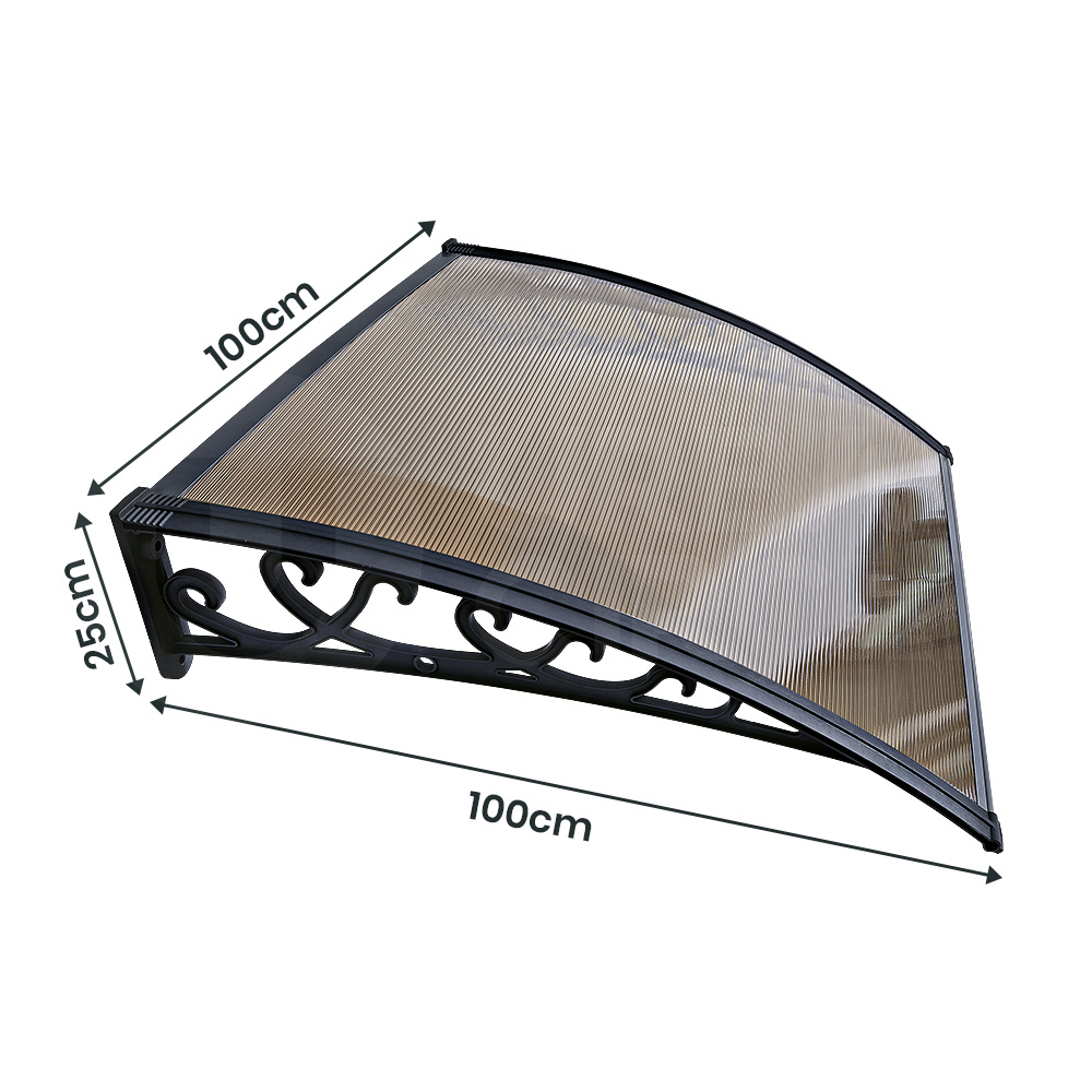 Groverdi Window Door Awning Outdoor Canopy Patio Rain Shield Cover DIY 1M-3M - Picture 30 of 163