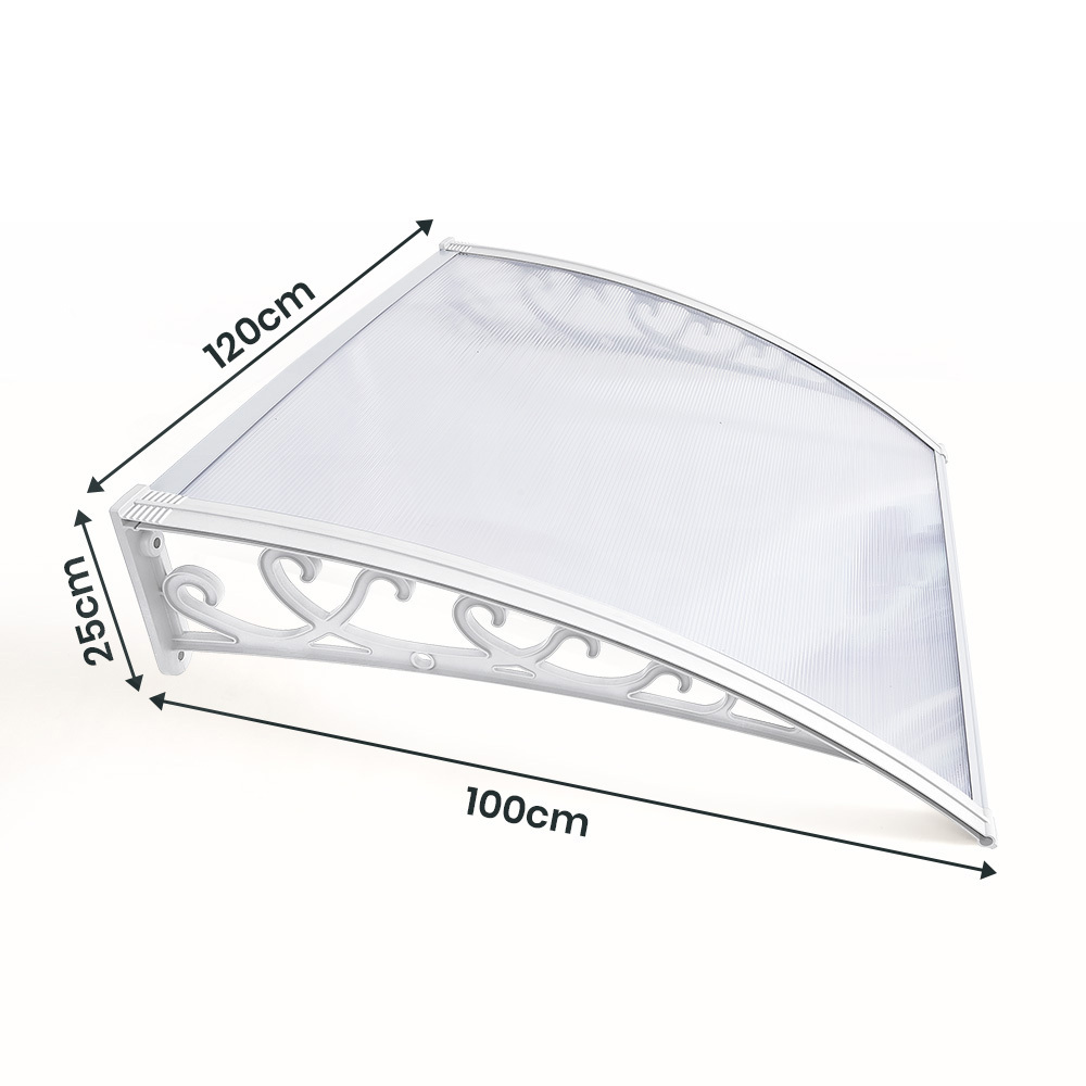 Groverdi Window Door Awning Outdoor Canopy Patio Rain Shield Cover DIY 1M-3M - Picture 71 of 163