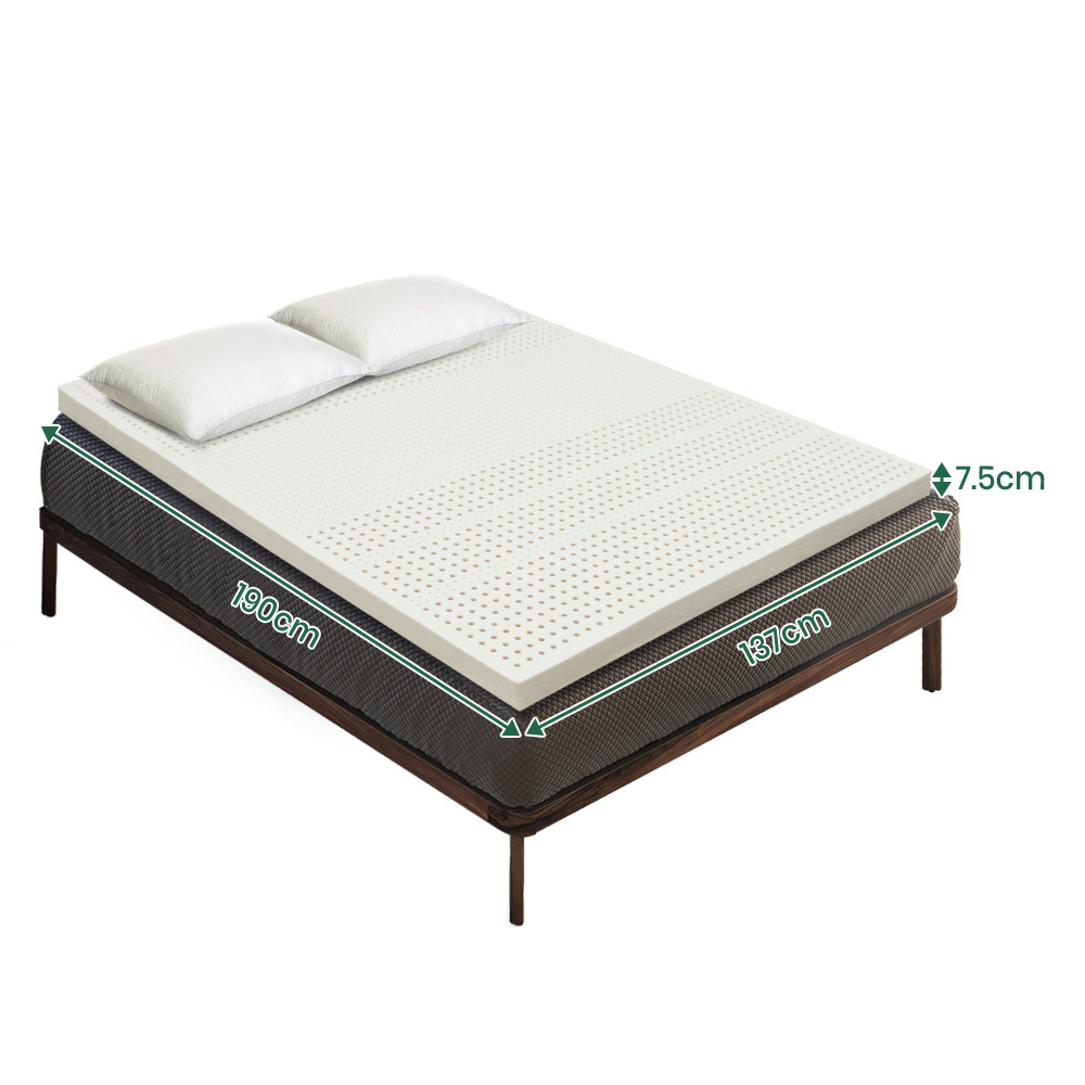 Mona Bedding Latex Mattress Topper 7 Zone Pad Underlay Sleep Bed Protector 7.5cm - Picture 22 of 72