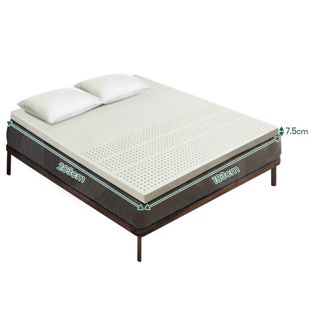 Mona Bedding Latex Mattress Topper 7 Zone Pad Underlay Sleep Bed Protector 7.5cm - Picture 34 of 72