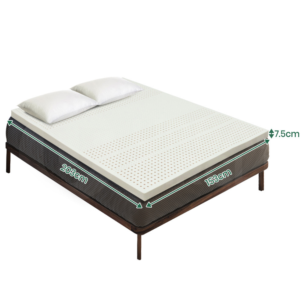 Mona Bedding Latex Mattress Topper 7 Zone Pad Underlay Sleep Bed Protector 7.5cm - Picture 58 of 72