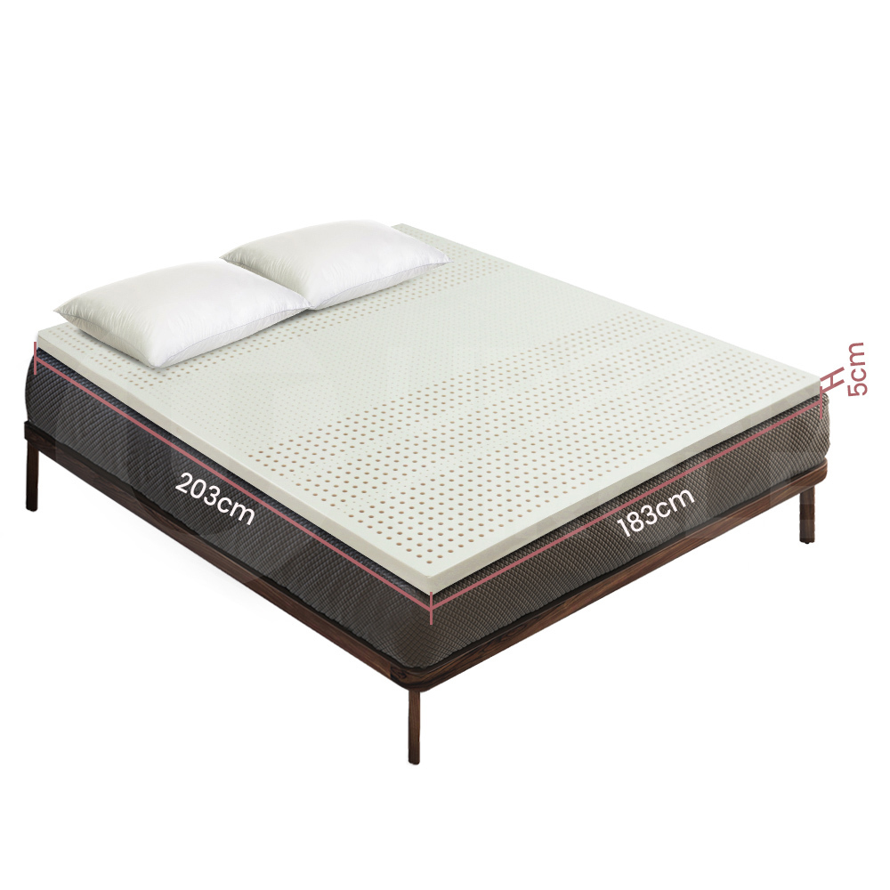 Mona Bedding Latex Mattress Topper All Size Natural 7 Zone Removable Cover Mat - Picture 34 of 72