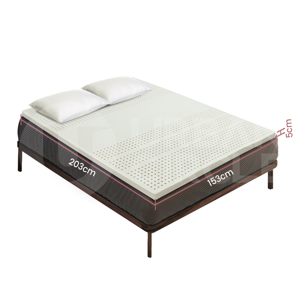 Mona Bedding Latex Mattress Topper All Size Natural 7 Zone Removable Cover Mat - Picture 58 of 72