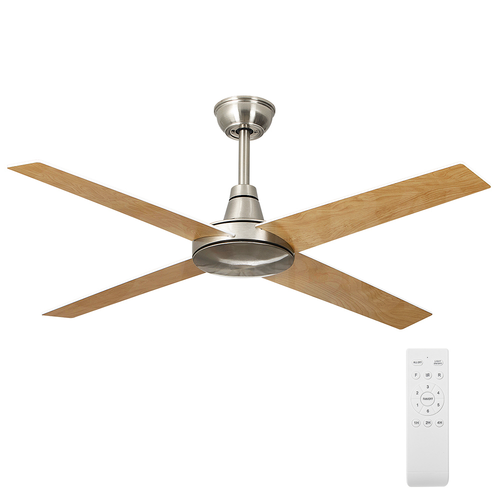 Krear 52'' Ceiling Fan with LED Light Remote Control Fans 4 Wood Blades 1320mm - Picture 76 of 88
