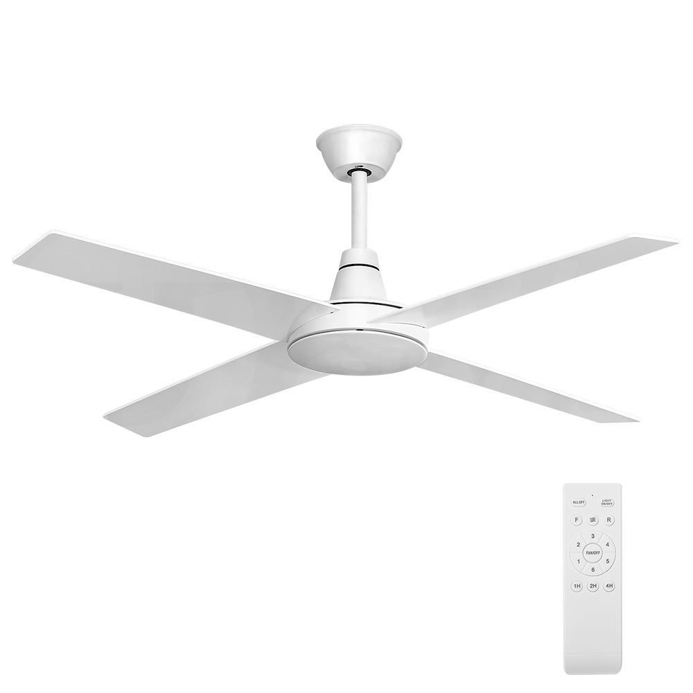 Krear 52'' Ceiling Fan with LED Light Remote Control Fans 4 Wood Blades 1320mm - Picture 87 of 88