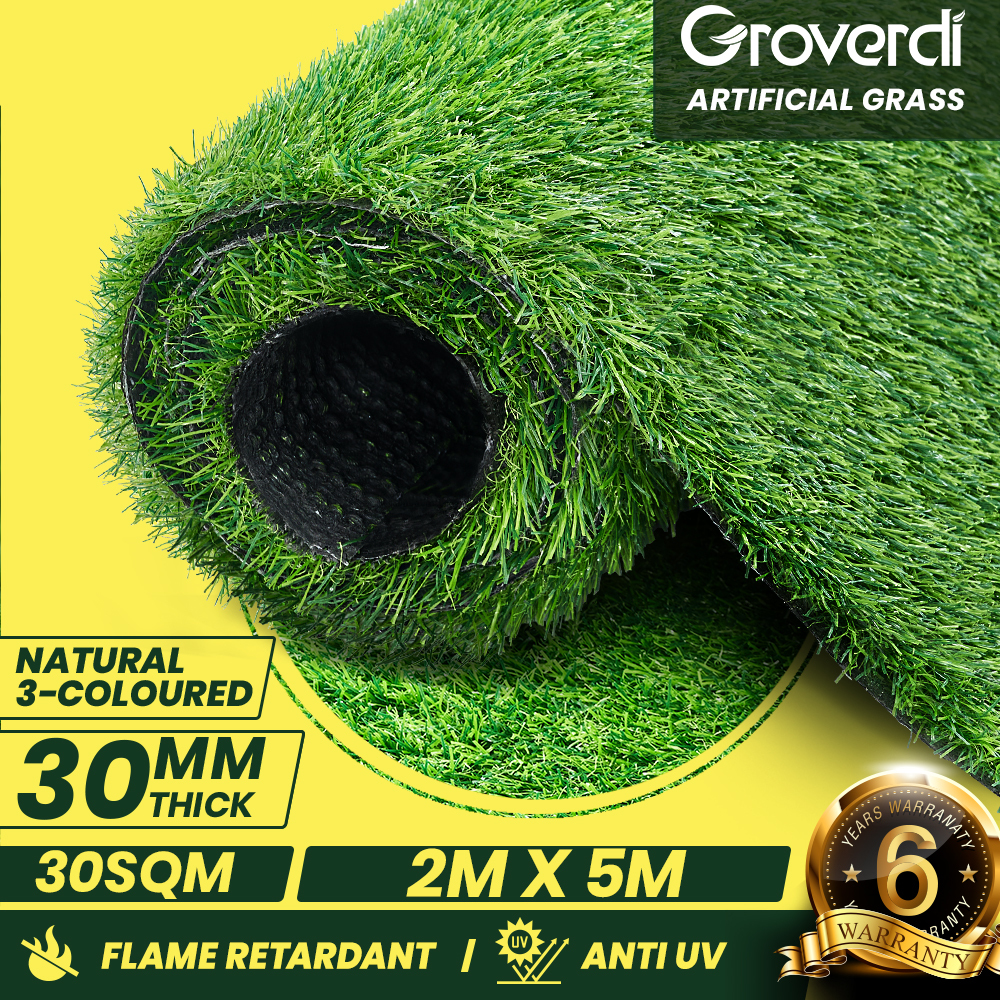 Groverdi Artificial Grass Synthetic Lawns 10-60SQM Fake Turf Plastic Plant 30mm - Picture 135 of 174