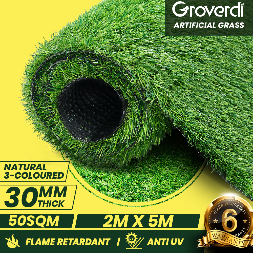 Groverdi Artificial Grass Synthetic Lawns 10-60SQM Fake Turf Plastic Plant 30mm - Picture 155 of 174