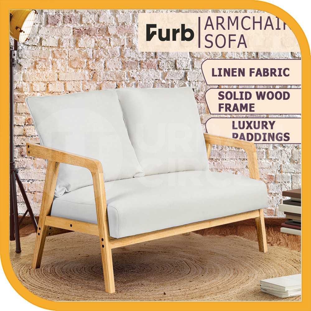 Furb Armchair Lounge Chair Accent Chairs Armchairs Fabric Single / Double Sofa - Picture 12 of 77