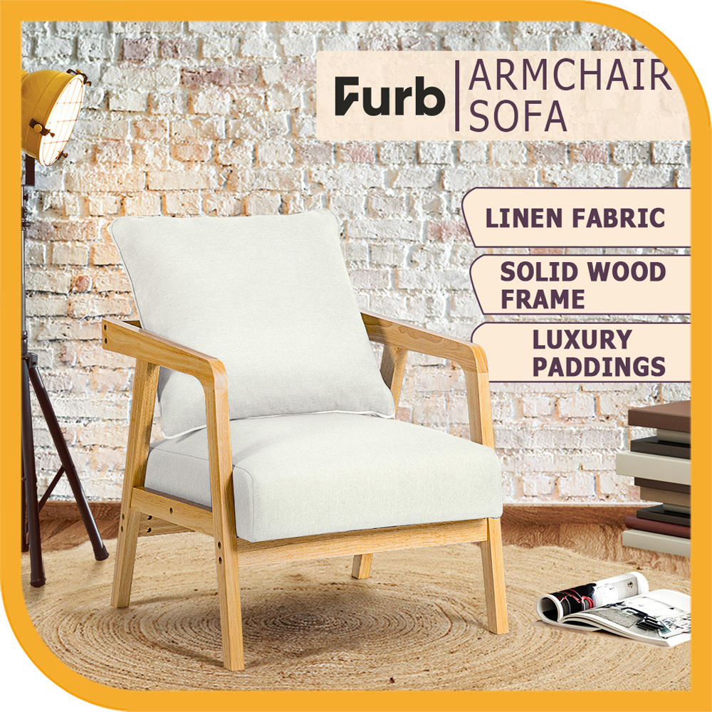 Furb Armchair Lounge Chair Accent Chairs Armchairs Fabric Single / Double Sofa - Picture 45 of 77