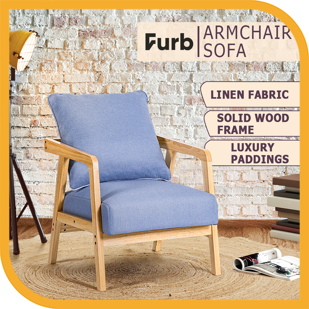 Furb Armchair Lounge Chair Accent Chairs Armchairs Fabric Single / Double Sofa - Picture 67 of 77