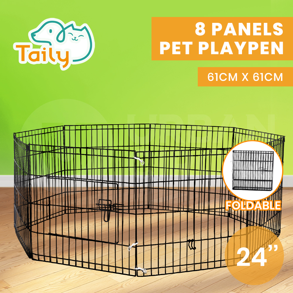 Taily 8 Panel Pet Playpen Dog Puppy Exercise Cage Enclosure Fence Cat Play Pen - Picture 10 of 72