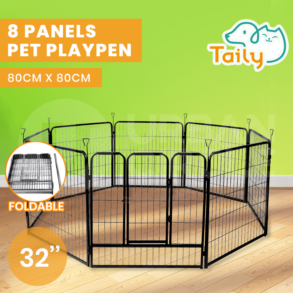 Taily 8 Panel Pet Playpen Dog Puppy Exercise Cage Enclosure Fence Cat Play Pen - Picture 64 of 72