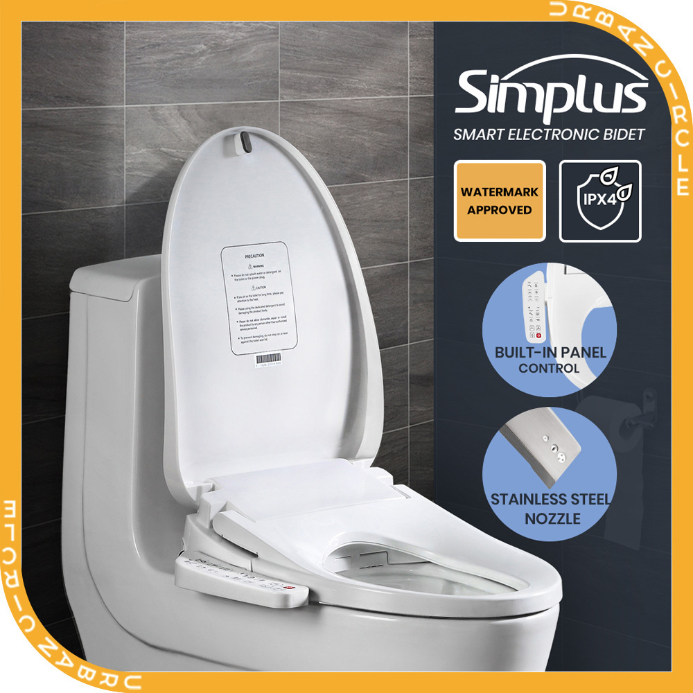 Simplus Electric Toilet Seat Smart Bidet with Cover Electronic Seats Auto Wash - Picture 12 of 44