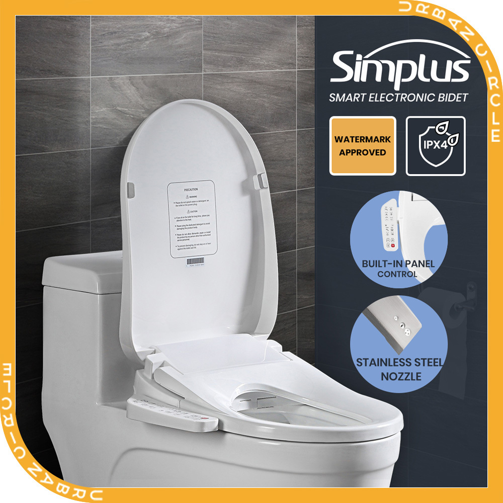 Simplus Electric Toilet Seat Smart Bidet with Cover Electronic Seats Auto Wash - Picture 23 of 44