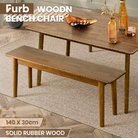 Furb 140cm Dining Bench Seat Kitchen Bench Stool Chair Brown