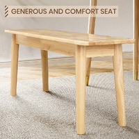 Furb 160cm Dining Bench Seat Kitchen Bench Stool Chair Natural