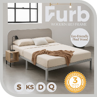 Furb Bed Frame Queen Double King Single Wooden Mattress Base Bedroom Furniture