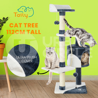 Taily 112cm Cat Tree Scratching Post Scratcher Tower Condo House Bed Hanging Toy