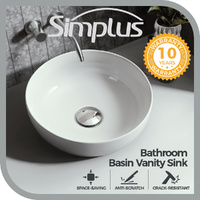 Simplus Bathroom Ceramic Basin Vanity Sink Hand Wash Bowl Above Counter 32X32CM