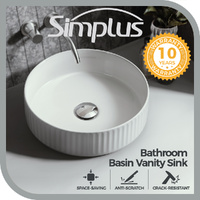 Simplus Bathroom Basin Vanity Ceramic Sink Hand Wash Bowl Above Counter 36X36CM