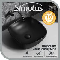 Simplus Bathroom Ceramic Basin Vanity Sink Hand Wash Bowl Above Counter 40X40CM