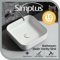 Simplus Bathroom Ceramic Basin Vanity Sink Hand Wash Bowl Above Counter 39X39CM