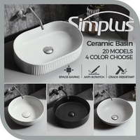 Simplus Bathroom Ceramic Basin Vanity Sink Pop Up Basin Waste Without OverFlow