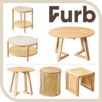 Furb Coffee Table Side End Tables Bedside Table for Home, Living Room, Office