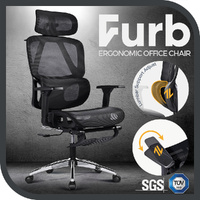 Furb Ergonomic Office Chair w/ Breathable Mesh High Back Desk Chair Black