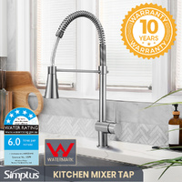 Kitchen Mixer Tap Pull Out Sink Faucet Basin Brass Swivel WELS Brushed