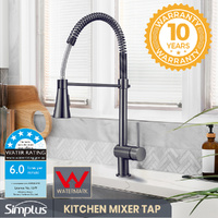 Kitchen Mixer Tap Pull Out Sink Faucet Basin Brass Swivel Taps WELS Grey