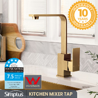 Brass Swivel Kitchen Mixer Tap Laundry Sink Taps Basin Faucet WELS Gold
