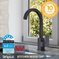 Brass Kitchen Mixer Tap Sink Faucet Taps Spout Laundry Swivel WELS Grey