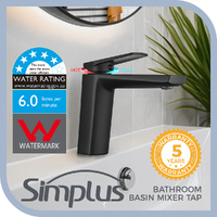 Simpuls Bathroom Basin Mixer Tap Brass Bath Tub Vanity Spout Faucet Black
