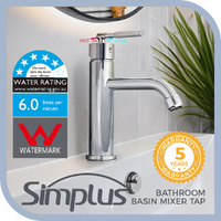 Simpuls Bathroom Basin Mixer Tap SS304 Bath Tub Vanity Spout Faucet Chrome