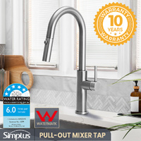 Pull Out Kitchen Sink Mixer Faucet Tap 360° Swivel Spout Brushed Nickel