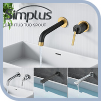 Simpuls Bathroom Spout Basin WELS Registration Number is 1379 Black/Chrome