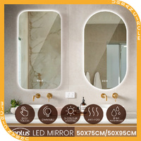 Simplus Modern Wall Bathroom Mirror LED lights Vanity Touch Dimmable Mirrors