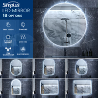 Simplus LED Bathroom Mirror Makeup Wall Mount Stand Vanity Mirrors Light Decor