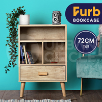 Furb Bookcase Display Shelf Storage Cabinet Stand Home Office Bookshelf Wooden