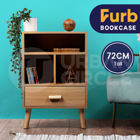 Furb Bookcase Display Shelf Storage Cabinet Stand Home Office Bookshelf Wooden