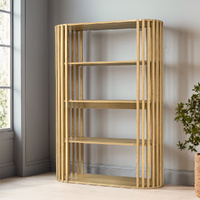 Furb 4-Tier Display Cabinet Storage Shelf Wooden Bookshelf Stand Bookcase Rack