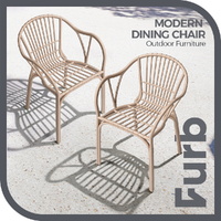Furb 2PC Outdoor Dining Chairs Stackable Lounge Chair Patio Garden Camel