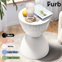 Furb Round Side Table Modern Hourglass Stool Round Stools White Plastic Chair