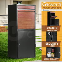 Groverdi Parcel Post Box Letter Box Safe Drop MailBox Security Lock Storage 
