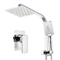 Simplus 8" Rain Shower Head Set 2 in 1 Dual Handheld Shower with Mixer Tap