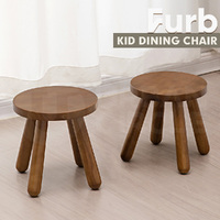 Furb 2 Kids Dining Chairs Round Chair Wooden Chair Home Furniture Walnut