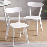 Furb 2x Dining Chairs Minimalist Wooden Chair Accent Chair Kitchen White