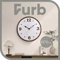 Furb Large Wooden Wall Clock 70cm Slient